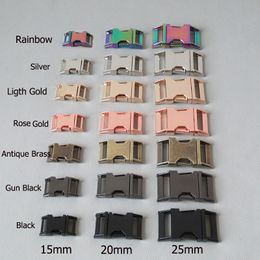 10 -stcs 15 mm 20 mm 25 mm Webbing Heavy Metal Breakaway Release gesp voor huisdierhondenkraag Paracord naaien Diy Accessoires Clip Buckle