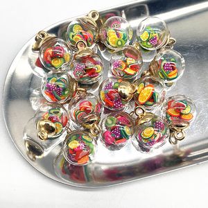 10pcs 16 mm Polymère coloré argile transparente en verre de balle charmes pendentif trouver des accessoires de cheveux bijoux charmes boucles d'oreille