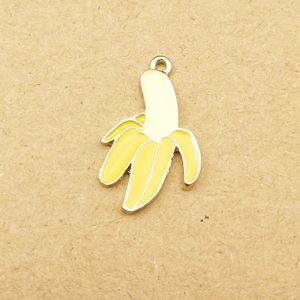 10 stks 16x27mm emaille bananen charmes voor sieraden maken oorbel hanger armband en ketting