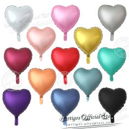 10pcs 18inch Multi Rose Gold Heart Foil Balloons Metal Hélium Globos Mariage Décorations Girl Girl Anniversaire Cadeaux