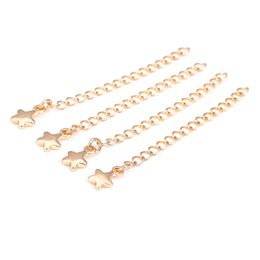 10pcs 18k couleur or coeur dolphin croix couronne papillon fleur étoile de forme goutte collier bracelets chaînes d'extrémité