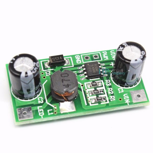 Envío gratuito 10PCS 1W Controlador LED 350mA PWM entrada de atenuación 5-35V DC-DC módulo de corriente constante reductor