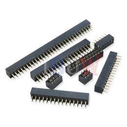 10 stcs 1x 2x/2/3/4/5/5/6/8/10/40 PIN Dubbele rij rechte vrouwelijke pin header 2,0 mm strip connector socket 3p/4p/6p/8p/20p/40p