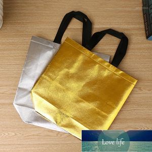 10 Pcs 2 Tailles Sac À Provisions Réutilisable Grande Capacité Toile Sacs De Rangement De Voyage Laser Glitter Sac À Main Épicerie Toile Fourre-tout Eco Bag1 Prix usine conception experte Qualité