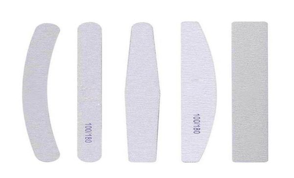 10pcs 2 voies gris Couleur 100180 GRIT FILE DE TAMP DE TAMPER Nail Tampon Nail Art Tampon Files de tampon pour le salon Manucure UV Gel Conseils Lavable F1865702