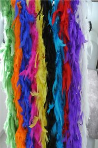 10 stcs 200cmpcs Wit zwart oranje rood roze blauw groen paars gele veerboas 80Gram Chandelle Feather Boas Marabou Feather BO3722218