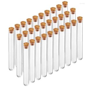 10 pièces 20 pièces 50 pièces 100 pièces 20x150mm Tubes à essai en plastique transparent avec bouchon en liège utilisation pour laboratoire ou décorer la maison