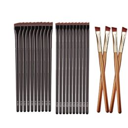 10 pcs/20 pcs/50 pcs Contour Wenkbrauw Borstel Eyeliner Make-Up Kwasten Schuine Dunne Wenkbrauwen Liner Crème Borstel Ogen Make Up Gereedschap A101 A102 240115