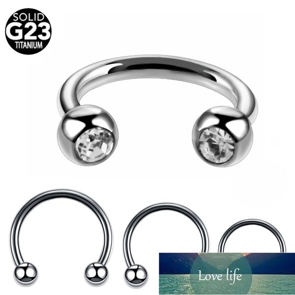 10 Unids / 20 Unids / 50 Unids G23 Anillo de herradura de titanio Piercing de oreja Anillos de nariz Helix Piercings Labret Septum Piercings CBR Body Jewelry Precio de fábrica diseño experto Calidad