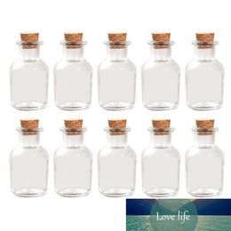 10 pièces/20 pièces 6.8X3.7cm petite bouteille en verre de 30ml souhaitant bouteille pot de stockage bouteilles bocaux en verre clair et couvercles Transparents
