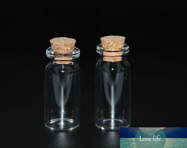 10pcs 22 * 45mm bouteilles en verre transparent souhaitant avec bouchon en liège bocaux à épices vides flacons échantillon contenant de parfum cadeaux de mariage