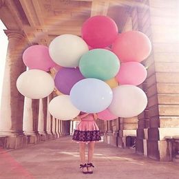 10 stks 24 inch Latex Ronde Grote Ballon Party Giant Ballonnen Bruiloft Decoraties Gelukkige Verjaardag Anniversary Decor 50cm242L