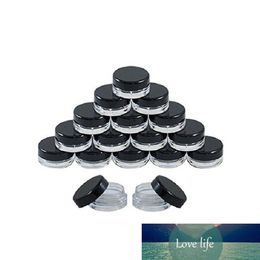 10 stks 2G / 3G / 5G / 10G / 15G / 20G Plastic Clear Cosmetic Jars Container Black Lid Lotion Bottle Fials Face Cream Sample Pots Geldozen