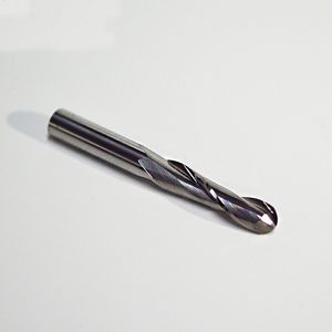 10pcs 3.175 / 4/6 mm de mouche à nez à bille 2 flûtes Bit de routeur pour le carbure de bois Cutter coupe-tête ronde outils en métal CNC