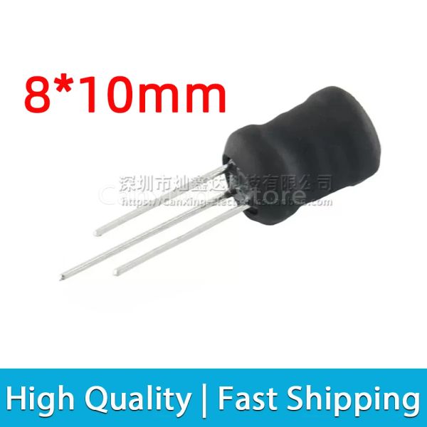 10 piezas 3 pin bobina de ferrita en forma de alarma en forma de refuerzo de refuerzo de refuerzo inductor inductor filtro de estrangulador núcle de tambor radial