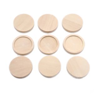 10 -stcs 30 mm/35 mm houten cirkels onafgemaakte berkenplaques houten cirkels voor ambachten en blanco tekenrondes