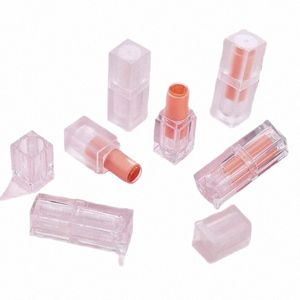 10 stuks 30 stuks 12,1 mm lege lippenstift buis oranje helder vorst vierkante lip blam zelfgemaakte cosmetische verpakkingsmateriaal hervulbare fles y7he #