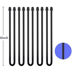 10pcs 3 pouces en silicone en silicone-core réutilisable en caoutchouc Twist à attache de câble à attache pour l'organisation des accessoires (dia 4 mm).