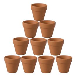 10pcs 4.5x4cm Small Mini Mini Terracotta Pot Clay Ceramic Pottery Planter Flower Pots succulent Pots de pépinière idéal pour les plantes Artisanat