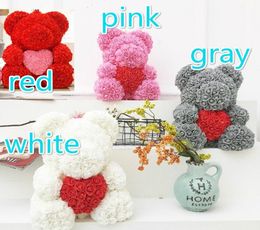 10 -stcs 40 cm met hart Big Red Bear Rose Flower Artificial Decoration Christmas Gifts For Women Valentines Gift geen doos in Stock3765868