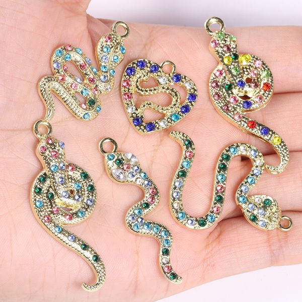 10pcs 42 * 17 mm Animal Snake Pendant Collier Bracelet Accessoires Faits de bricol