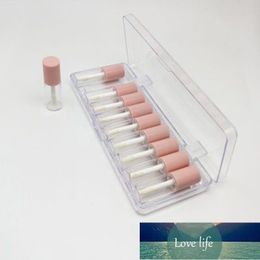 10 stks 4 ml lipglans lege plastic buizen prachtige mini clear lipgloss verpakking container herbruikbare dispenser fles met roze fabriek prijs expert ontwerpkwaliteit