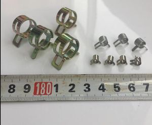 10 stks 4mm tot 25mm hand om te kneden lente clip mangaan stalen pijp klem slang hoepels Automotive buizen elastische klem pijp kaarthouder