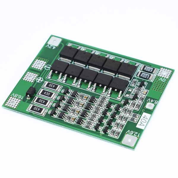 Freeshipping 10pcs 4S 40A Li-ion Batería de litio 18650 Cargador PCB BMS Placa de protección con balance para motor de taladro 14.8V 16.8V