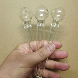 10 UNIDS 5.9 pulgadas / 15 cm Pipa de Cuarzo Accesorios para Fumar Quemador de Vidrio Tubería de Producción de Aceite Transparente y Limpio Mano Gris Pyrex Tubería de Combustible Resistente al Calor