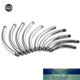 10 Unids / 50 Unids G23 Piezas de barra curvada de titanio Barra de tornillo para piercing de ombligo de ceja Piezas de joyería para el cuerpo Accesorios de perforación Precio de fábrica diseño experto Calidad