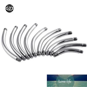 10 Pcs / 50 Pcs G23 Titane Courbé Bar Pièces Vis Barbell Pour Sourcil Nombril Piercing Corps Bijoux Pièces Piercing Accessoires Usine prix expert conception Qualité