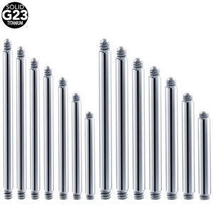 10 Stuks 50 Stuks Rechte Halters Industriële Bar Tepel Piercing Vervanging Accessoires 1416G Helix Oorbellen 640 Mm 240311