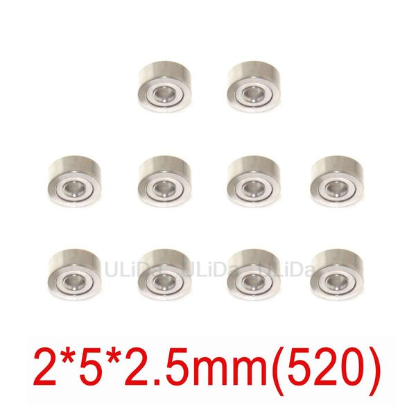 10pcs 520 620 830 850 950 Roulements de rouleaux de guide de 5 mm / 6 mm pour Tamiya Mini 4wd RC Car 2 * 6 * 2,5 2 * 5 * 2,5 3 * 8 * 3 5 * 8 * 2,5 5 * 9 * 3