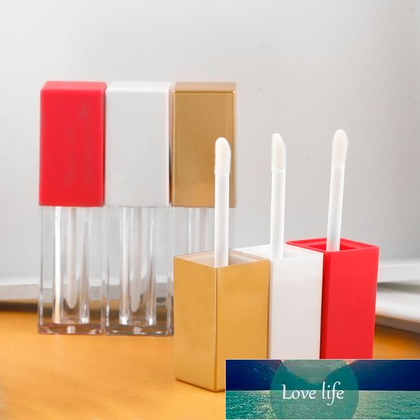 10 pièces 5 ml tube de brillant à lèvres vide, récipient de rouge à lèvres liquide élégant en plastique bricolage, bouteille de baume à lèvres carré en gros