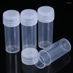 10pcs 5 ml tubes à essai en plastique Viaux Récipient d'échantillon Powder Craft Colg Capuchons à vis pour les fournitures de chimie de l'école Office