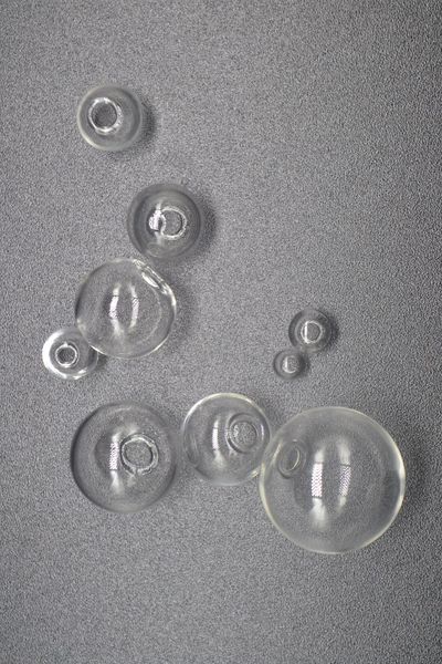 10pcs 6-40 mm de vidrio vacío Bola redonda Bottles Charmas colgantes de bricolaje Cubierta de vidrio de vidrio transparente Collar de cristal de burbujas