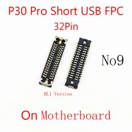 10stcs 60 50 40 32 PIN LCD Display Screen Flex FPC -connector op moederbord voor Huawei P30 Pro USB oplaadlader Batterijpoort