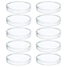 Boîtes de pétri en plastique transparent de 60mm, 10 pièces, avec couvercles, micro-organismes, instruments stériles, plaques de chute, fournitures de laboratoire