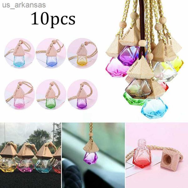 10 Pcs 6 ml Désodorisant De Voiture Suspendus Parfum Pendentif Vide Capsule Bouteille Huiles Essentielles Diffuseur Parfum Ornements Accessoires L230523