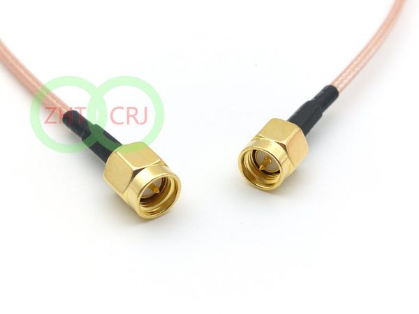 10PCS 70cm cable SMA macho enchufe a SMA macho enchufe recto crimpado RG316 cable