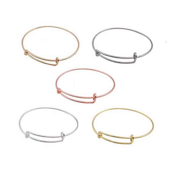 Bracelet vierge en fil réglable de 70mm, 10 pièces, extensible pour bijoux faits à la main, accessoires de fabrication de bricolage