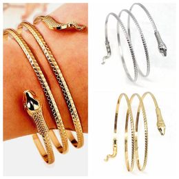 10 pièces 70mm diamètre Punk serpent breloque bracelet mode Bracelets en métal Bracelets tout Style mixte bijoux Lots2337