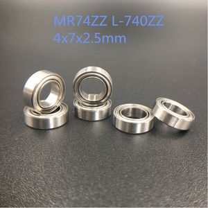 10 stcs 740zz Deep Groove Ball Lagers Mini Lager MR74ZE4X7X2.5mm P5 MR74 ZZ 4x7x2,5 mm Miniatuur Boring 4 mm