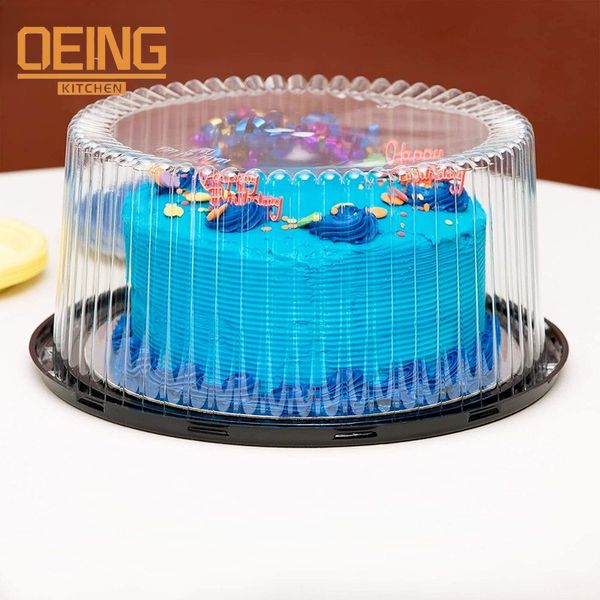 Cajas de pastel de pastel transparentes de 10 piezas de 10 piezas de 8/6 pulgadas y empaquetado Cases transparentes de tope de muffin de cupcake