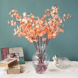 10 шт. 80 см 4 вилки онцидиум шелковые цветы искусственные украшения дома свадебные офисные фотографии искусственные цветы гирлянды орхидеи