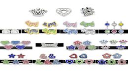 10 piezas de 8 mm Crystal Rhinestone Charms ajustados para la correa de pulsera de 8 mm Collar 5 estilos de mascota puede elegir LSSC134058312288