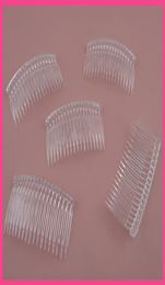 10pcs 90cm45cm 18teeth peigne latérale en plastique clair clair pour les accessoires de cheveux de mariée bricolage bijoux de cheveux faits à la main 8406823