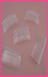 Peigne latéral en plastique transparent à 18 dents, 90cm45cm, 10 pièces, accessoires pour cheveux de mariée, bijoux faits à la main, 1645552