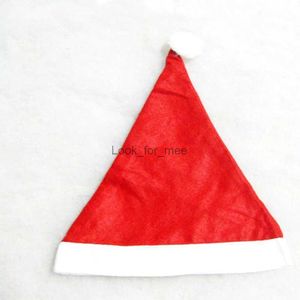 Chapeau de noël de couleur rouge pour enfants et adultes, 10 pièces, casquette de père noël utilisée pour noël HKD230823