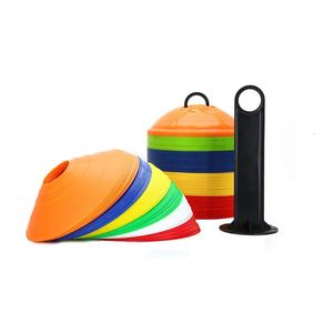 10 stuks Agility Disc Cone Set Multi Sport Training Ruimte Kegels Met Plastic Standhouder Voor Voetbal Bal Game Disc 240301